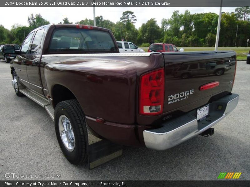Deep Molten Red Metallic / Dark Slate Gray 2004 Dodge Ram 3500 SLT Quad Cab Dually