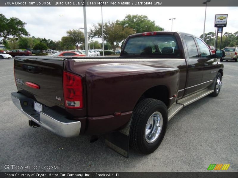 Deep Molten Red Metallic / Dark Slate Gray 2004 Dodge Ram 3500 SLT Quad Cab Dually