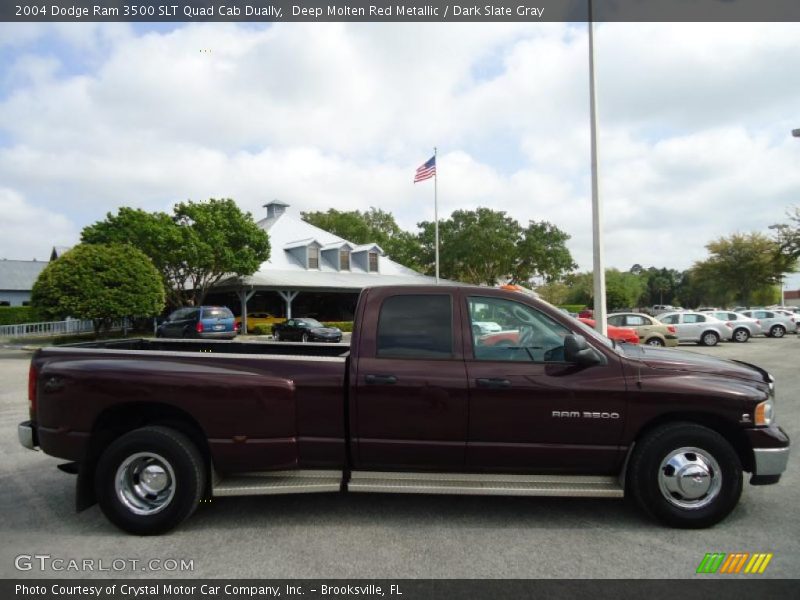 Deep Molten Red Metallic / Dark Slate Gray 2004 Dodge Ram 3500 SLT Quad Cab Dually