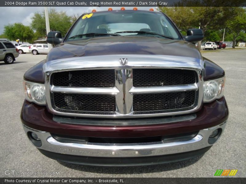 Deep Molten Red Metallic / Dark Slate Gray 2004 Dodge Ram 3500 SLT Quad Cab Dually