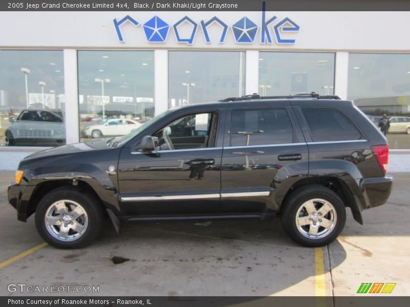 Black / Dark Khaki/Light Graystone 2005 Jeep Grand Cherokee Limited 4x4