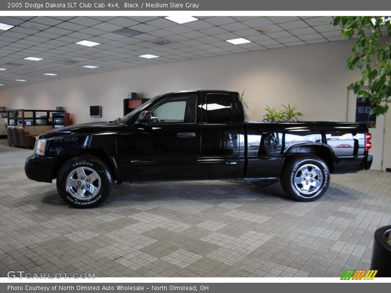 Black / Medium Slate Gray 2005 Dodge Dakota SLT Club Cab 4x4