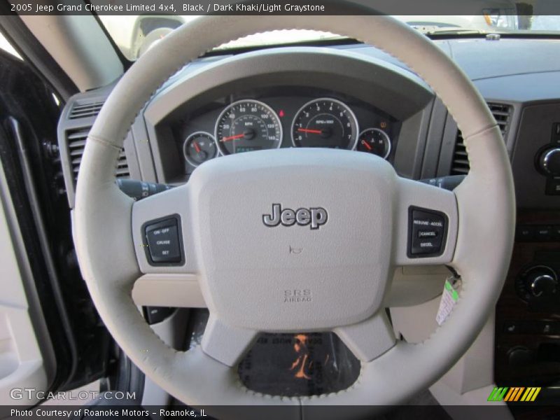 Black / Dark Khaki/Light Graystone 2005 Jeep Grand Cherokee Limited 4x4
