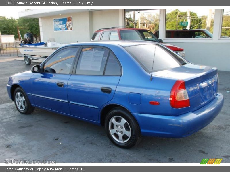 Coastal Blue / Gray 2002 Hyundai Accent GL Sedan