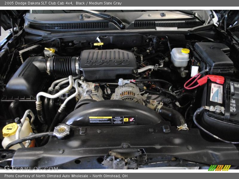 Black / Medium Slate Gray 2005 Dodge Dakota SLT Club Cab 4x4