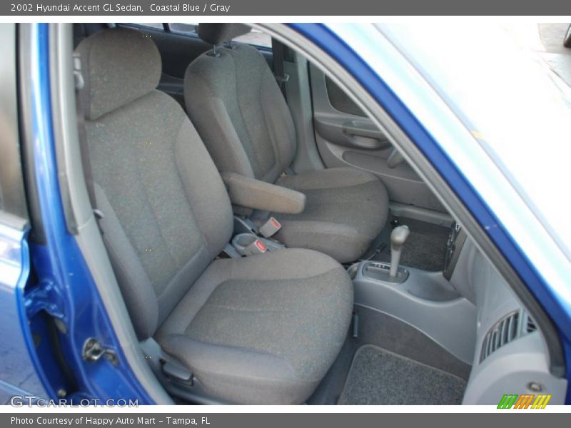 Coastal Blue / Gray 2002 Hyundai Accent GL Sedan