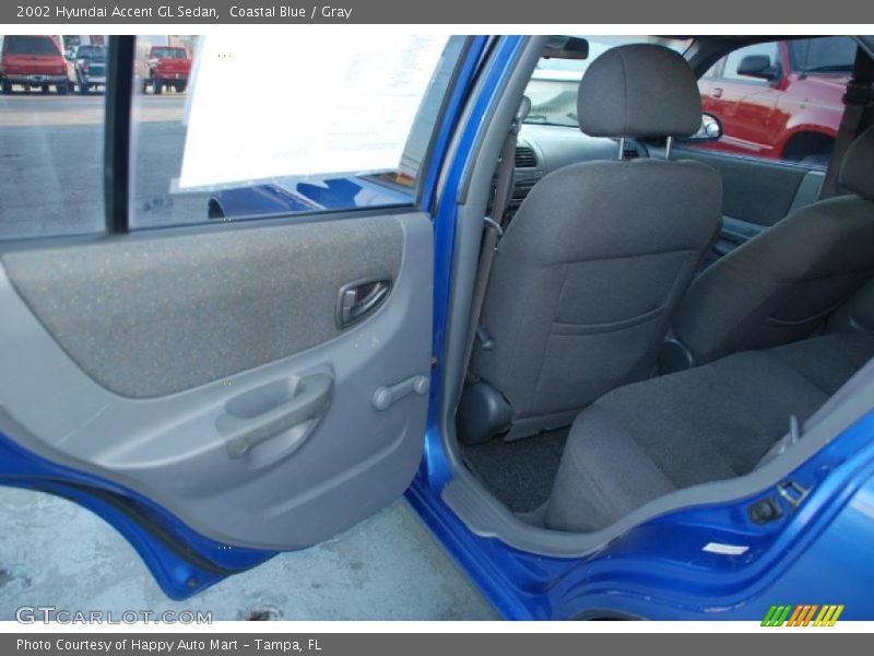 Coastal Blue / Gray 2002 Hyundai Accent GL Sedan