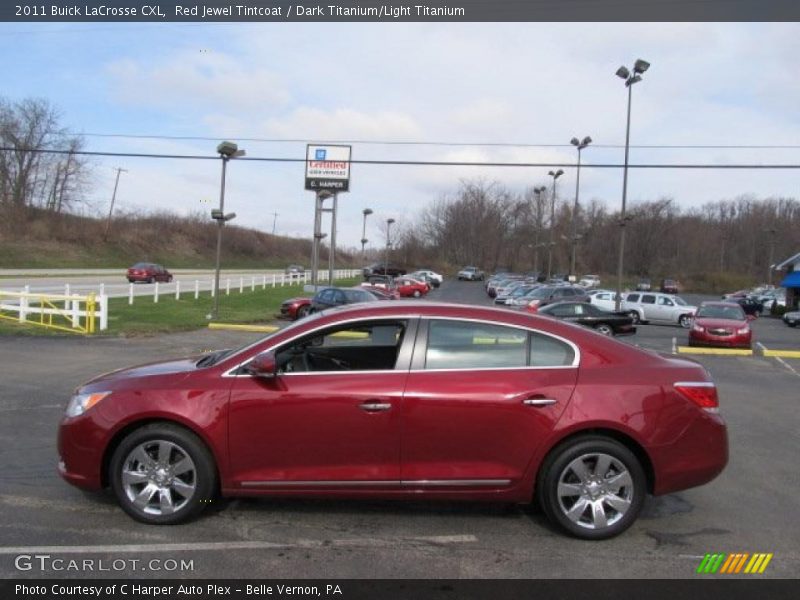 Red Jewel Tintcoat / Dark Titanium/Light Titanium 2011 Buick LaCrosse CXL