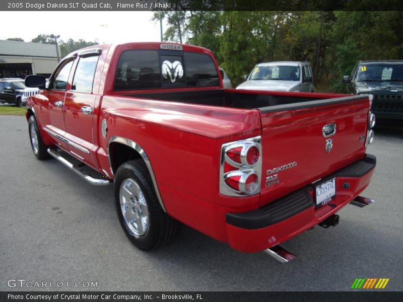 Flame Red / Khaki 2005 Dodge Dakota SLT Quad Cab