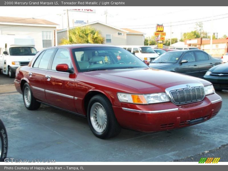 Toreador Red Metallic / Light Graphite 2000 Mercury Grand Marquis LS