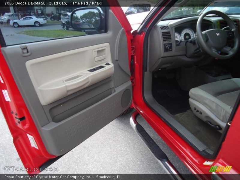 Flame Red / Khaki 2005 Dodge Dakota SLT Quad Cab
