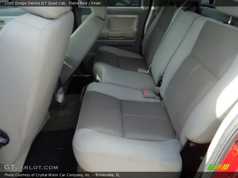 Flame Red / Khaki 2005 Dodge Dakota SLT Quad Cab