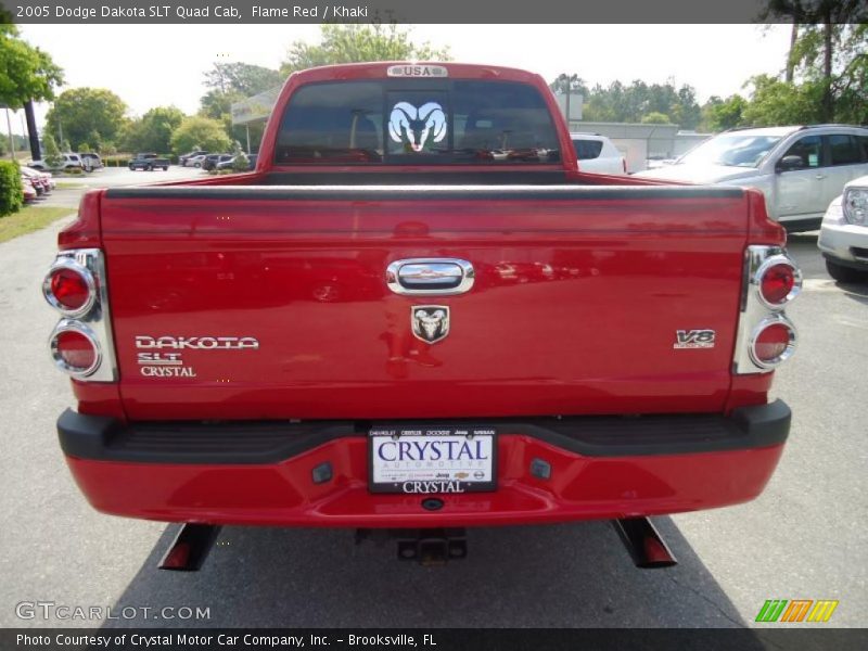 Flame Red / Khaki 2005 Dodge Dakota SLT Quad Cab
