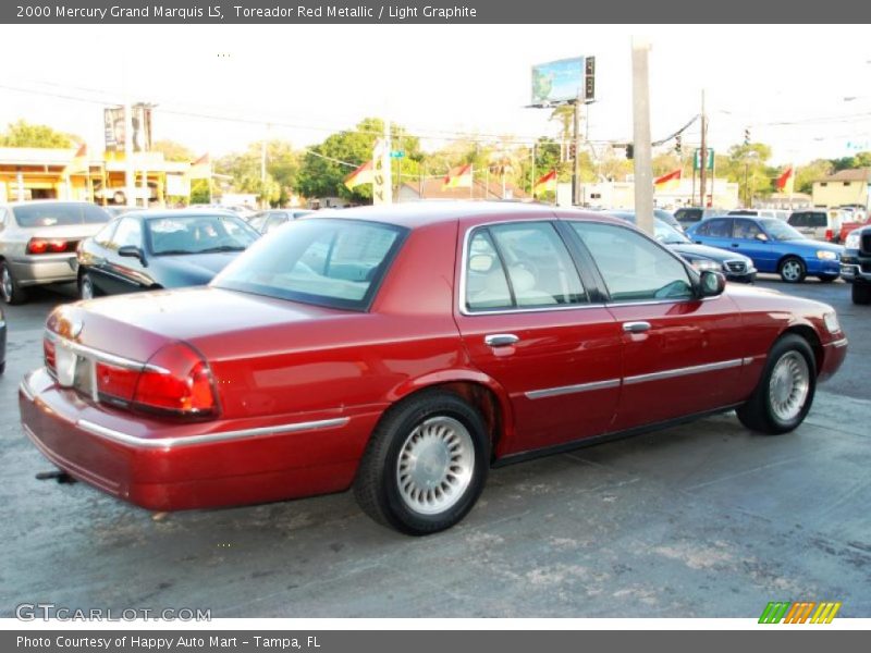 Toreador Red Metallic / Light Graphite 2000 Mercury Grand Marquis LS