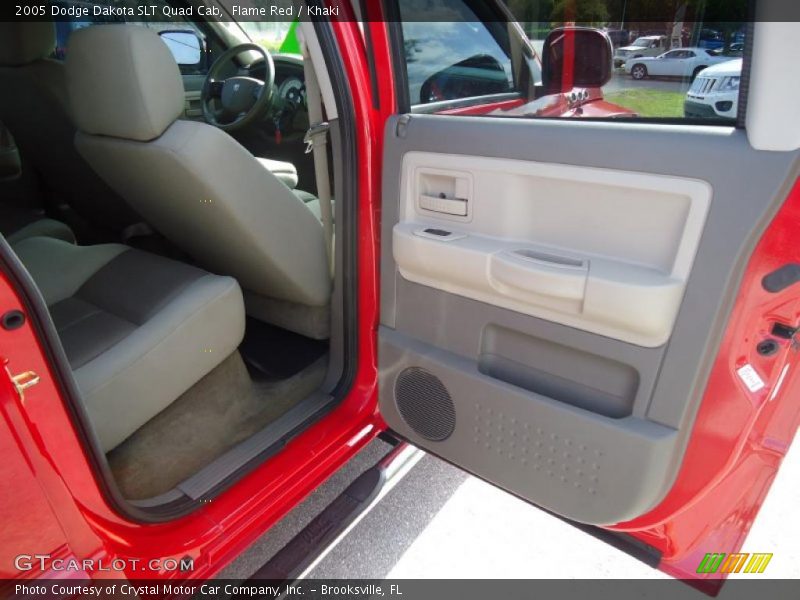 Flame Red / Khaki 2005 Dodge Dakota SLT Quad Cab