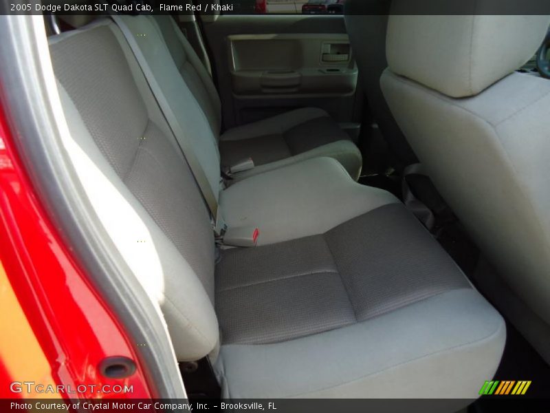Flame Red / Khaki 2005 Dodge Dakota SLT Quad Cab