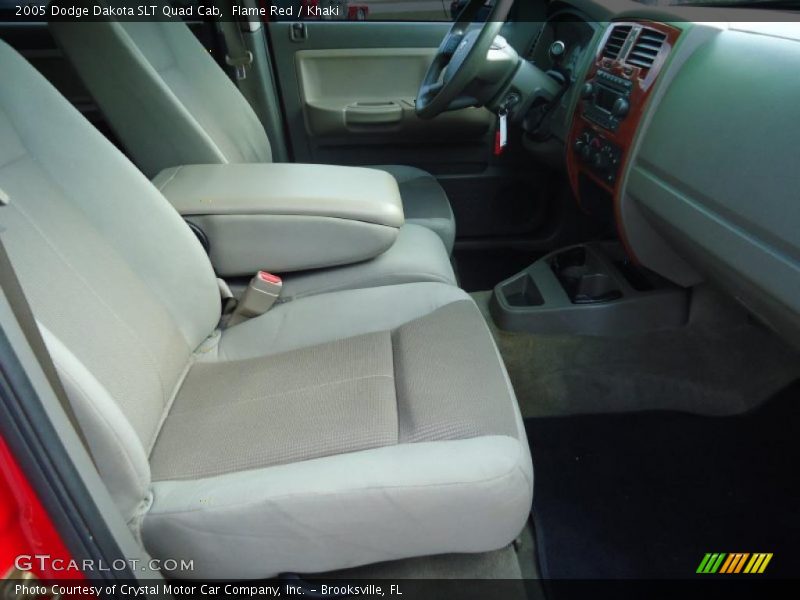 Flame Red / Khaki 2005 Dodge Dakota SLT Quad Cab