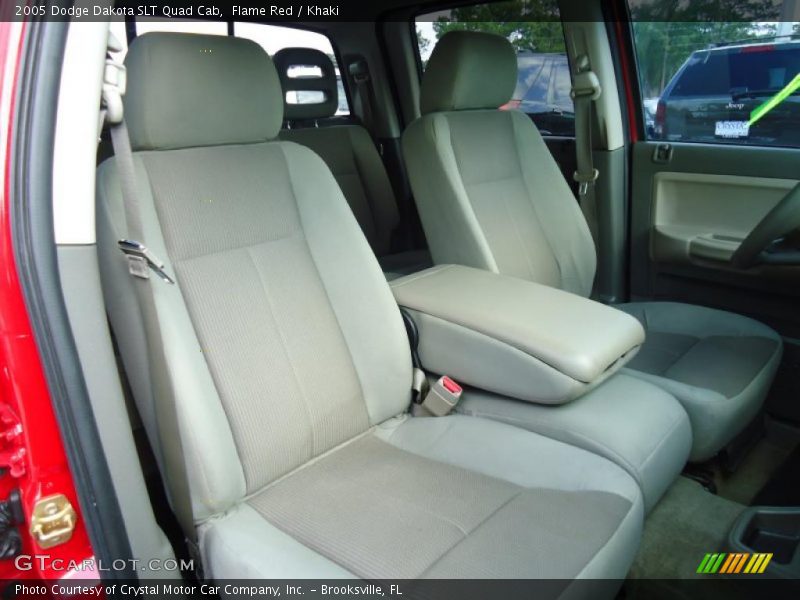 Flame Red / Khaki 2005 Dodge Dakota SLT Quad Cab