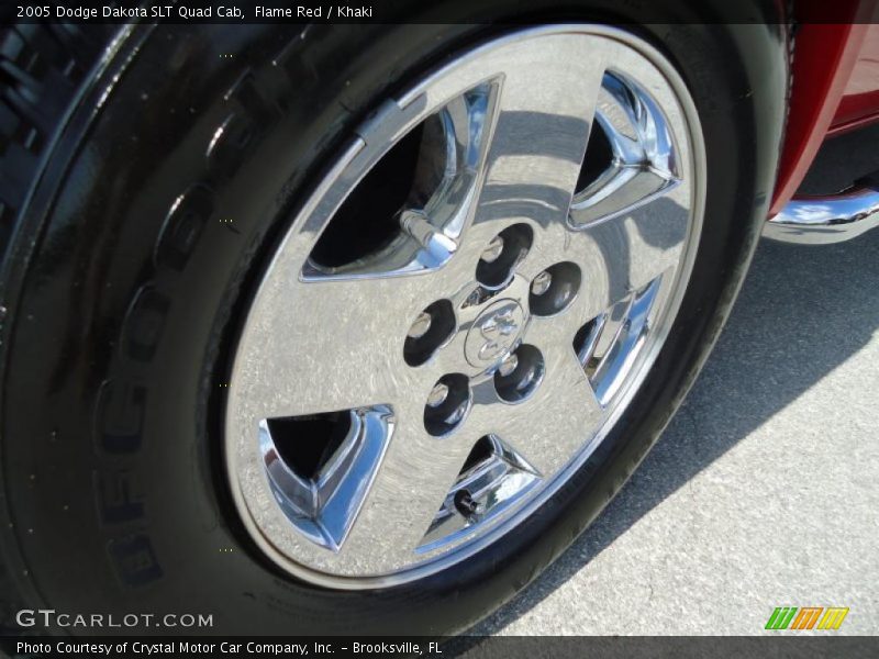 Flame Red / Khaki 2005 Dodge Dakota SLT Quad Cab