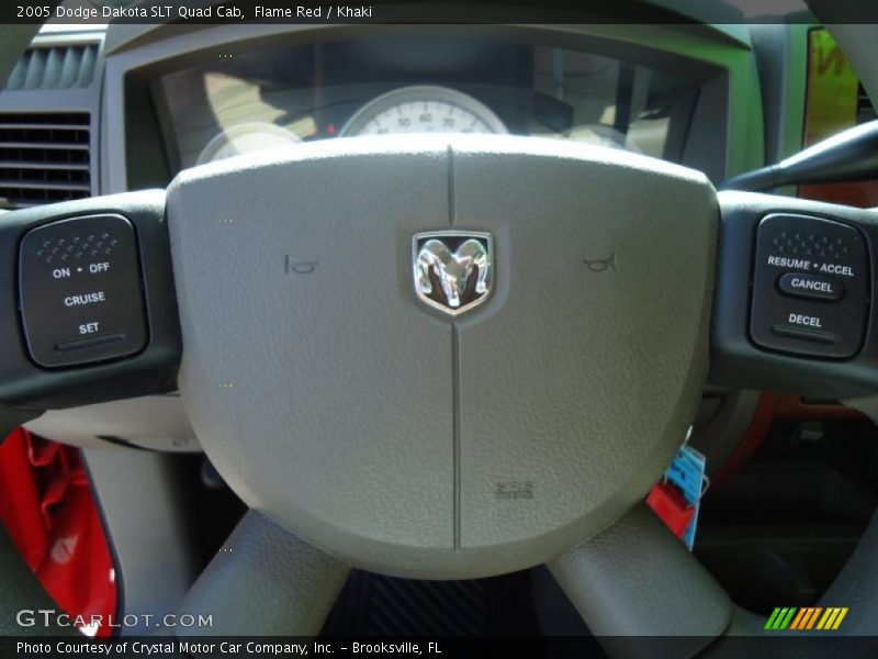 Flame Red / Khaki 2005 Dodge Dakota SLT Quad Cab