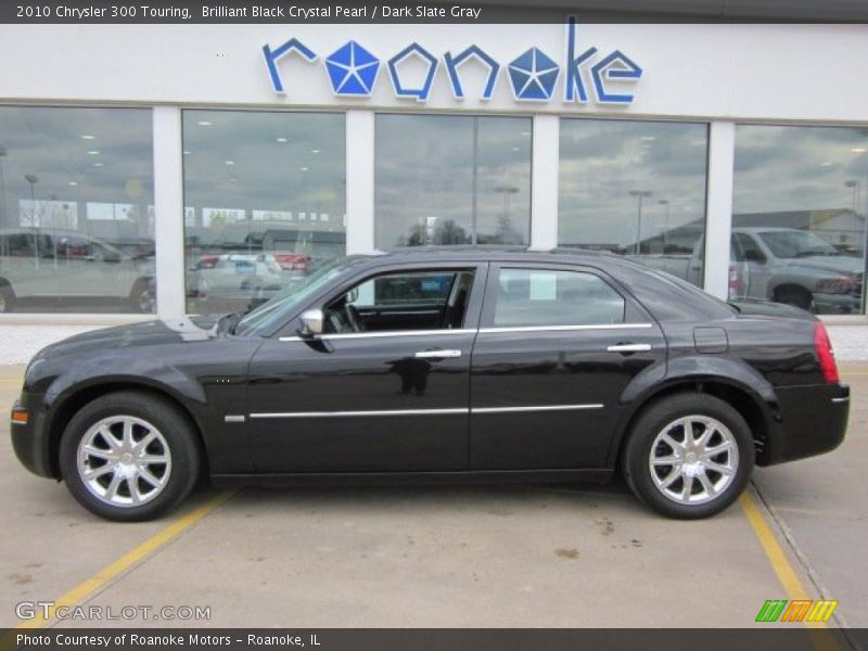 Brilliant Black Crystal Pearl / Dark Slate Gray 2010 Chrysler 300 Touring
