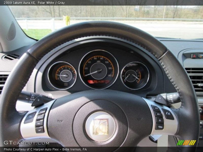Polar White / Gray 2009 Saturn Aura XE