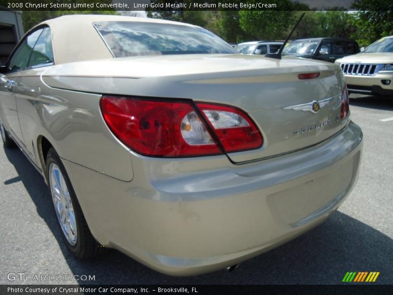 Linen Gold Metallic / Medium Pebble Beige/Cream 2008 Chrysler Sebring Limited Convertible