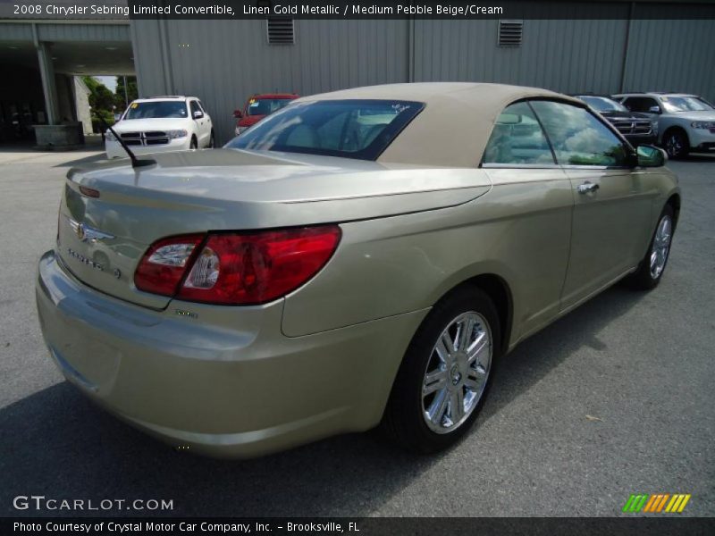 Linen Gold Metallic / Medium Pebble Beige/Cream 2008 Chrysler Sebring Limited Convertible