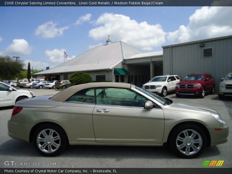 Linen Gold Metallic / Medium Pebble Beige/Cream 2008 Chrysler Sebring Limited Convertible