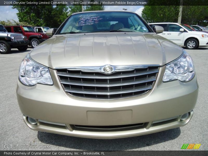 Linen Gold Metallic / Medium Pebble Beige/Cream 2008 Chrysler Sebring Limited Convertible