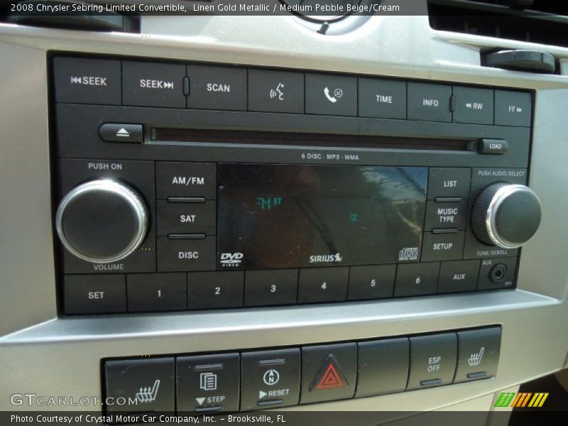 Controls of 2008 Sebring Limited Convertible