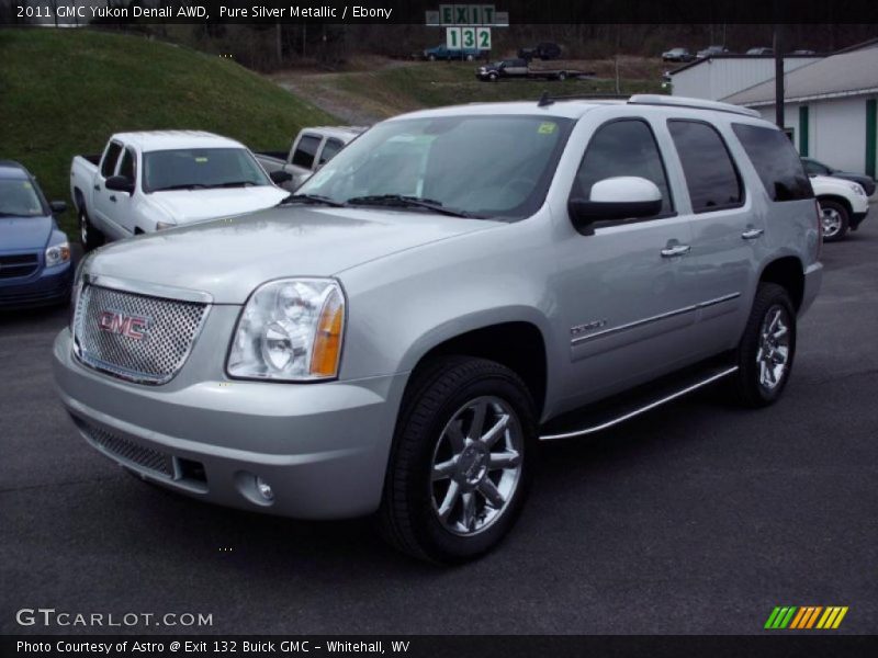 Pure Silver Metallic / Ebony 2011 GMC Yukon Denali AWD