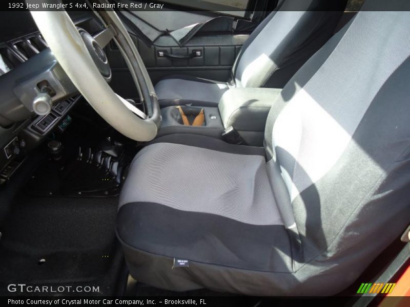 Radiant Fire Red / Gray 1992 Jeep Wrangler S 4x4
