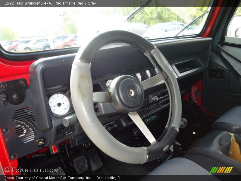 Radiant Fire Red / Gray 1992 Jeep Wrangler S 4x4