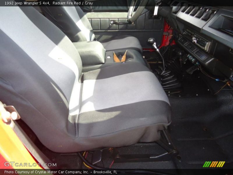 Radiant Fire Red / Gray 1992 Jeep Wrangler S 4x4