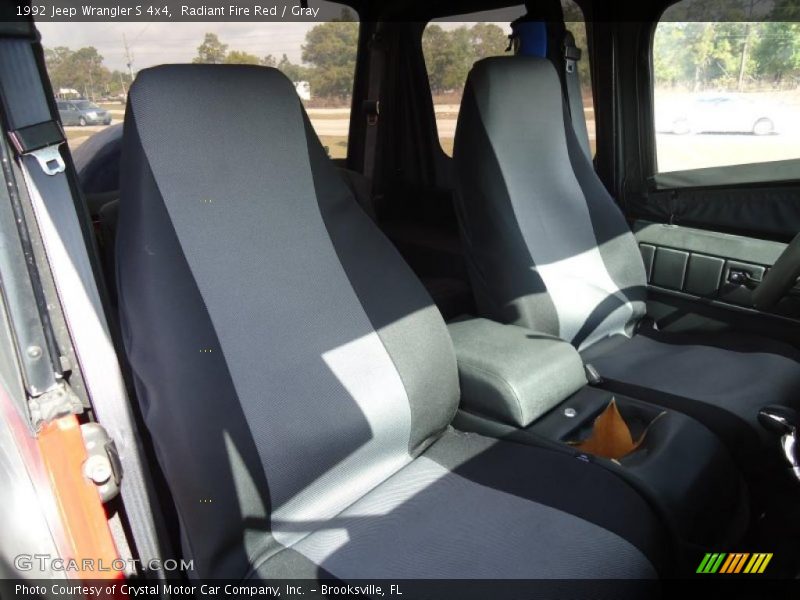 Radiant Fire Red / Gray 1992 Jeep Wrangler S 4x4