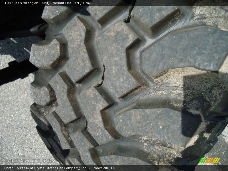 Radiant Fire Red / Gray 1992 Jeep Wrangler S 4x4