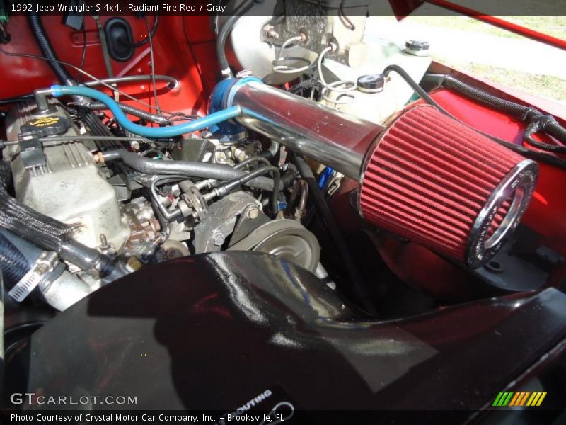 Radiant Fire Red / Gray 1992 Jeep Wrangler S 4x4