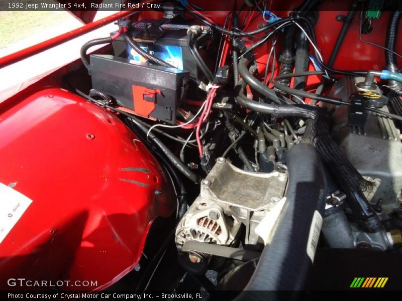 Radiant Fire Red / Gray 1992 Jeep Wrangler S 4x4