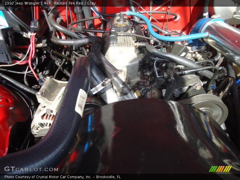 Radiant Fire Red / Gray 1992 Jeep Wrangler S 4x4