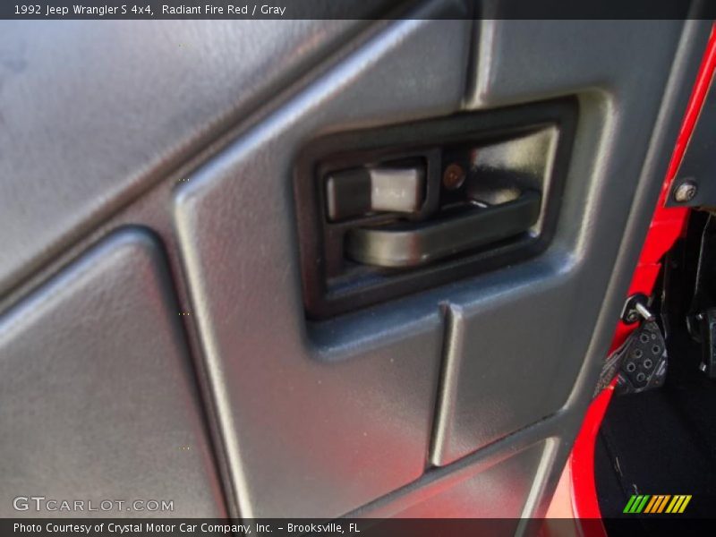 Radiant Fire Red / Gray 1992 Jeep Wrangler S 4x4