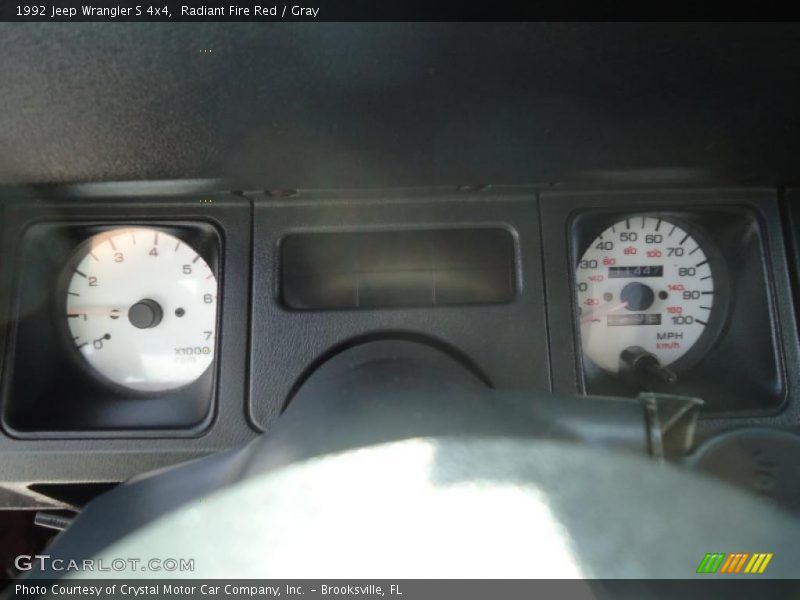Radiant Fire Red / Gray 1992 Jeep Wrangler S 4x4