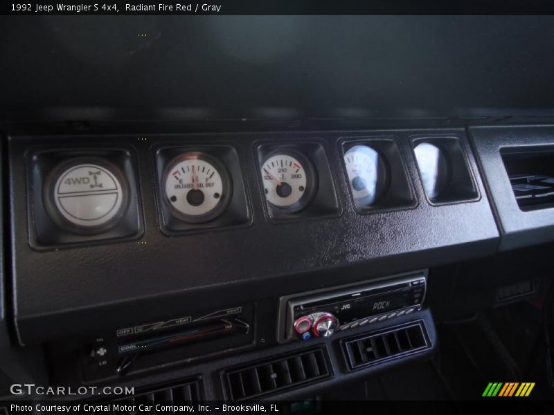 Radiant Fire Red / Gray 1992 Jeep Wrangler S 4x4