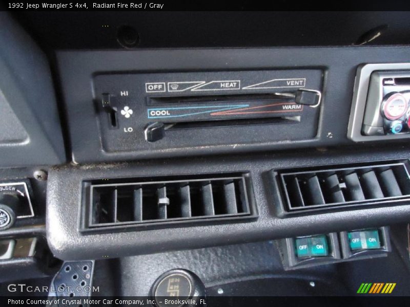 Radiant Fire Red / Gray 1992 Jeep Wrangler S 4x4
