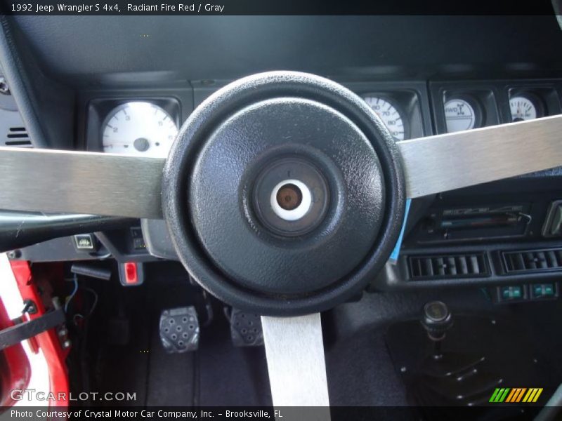 Radiant Fire Red / Gray 1992 Jeep Wrangler S 4x4