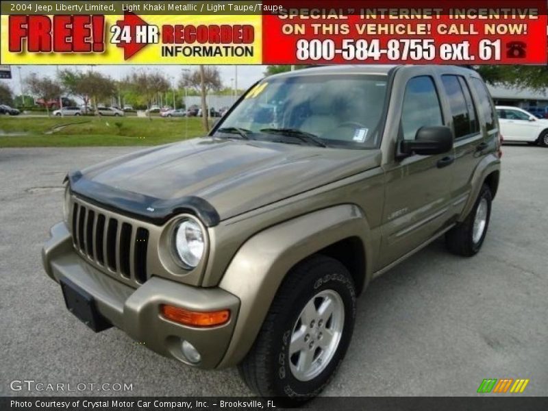 Light Khaki Metallic / Light Taupe/Taupe 2004 Jeep Liberty Limited