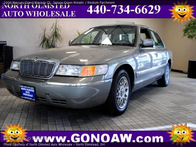 Spruce Green Metallic / Medium Parchment 2000 Mercury Grand Marquis GS