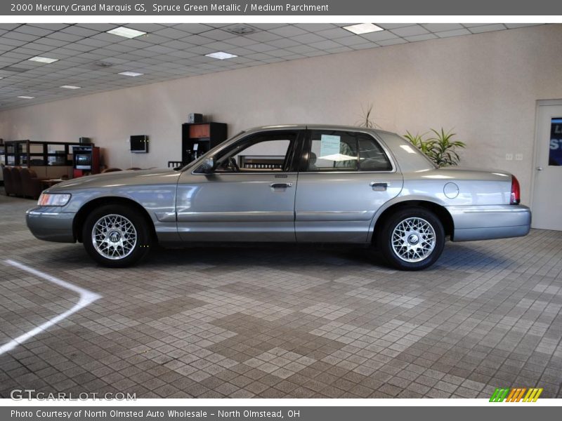 Spruce Green Metallic / Medium Parchment 2000 Mercury Grand Marquis GS