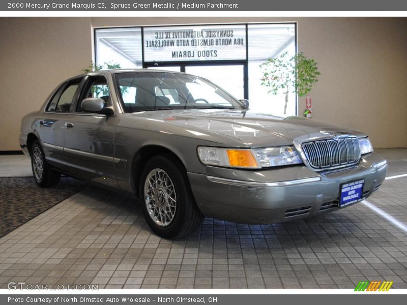 Spruce Green Metallic / Medium Parchment 2000 Mercury Grand Marquis GS
