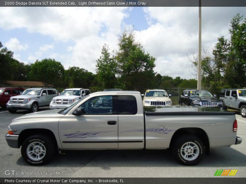 Light Driftwood Satin Glow / Mist Gray 2000 Dodge Dakota SLT Extended Cab